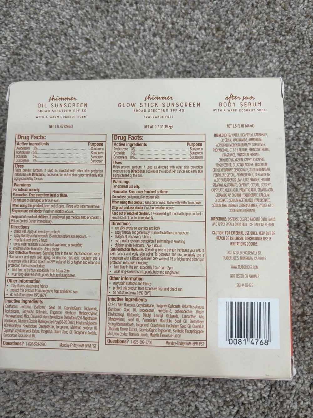 🆕 NWT Trader Joe’s Glow Anywhere Body Sun Care Set